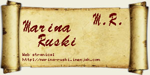 Marina Ruski vizit kartica